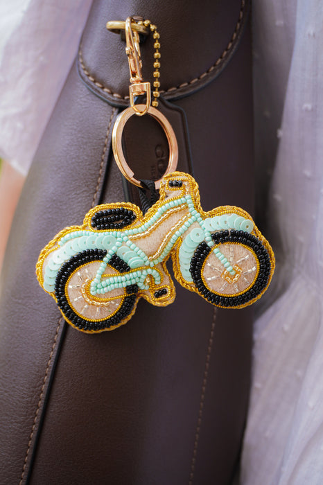 Beaded Bicycle Keychain