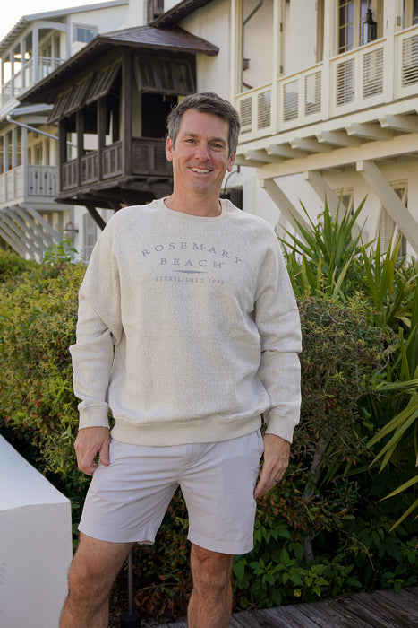 Oatmeal Unisex Rosemary Beach® Bennett Raglan Crew Sweatshirt