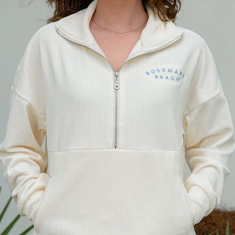 RosemaryBeach® Carly Corded Half Zip– Rosemary Beach Trading