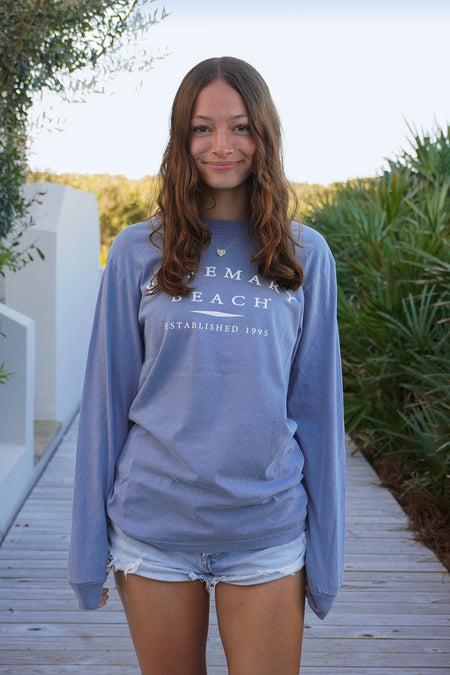 Lifestyle shot Blue Jean Rosemary Beach® Longsleeve Tee