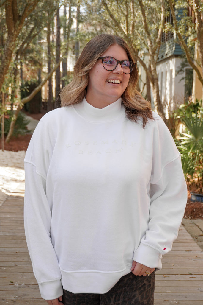 Sno White Rosemary Beach® Diana Mock Turtleneck– Rosemary Beach