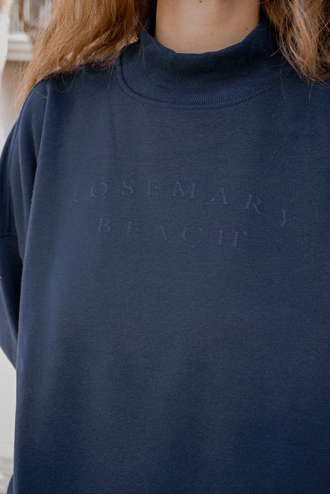 Navy Rosemary Beach® Diana Mock Turtleneck