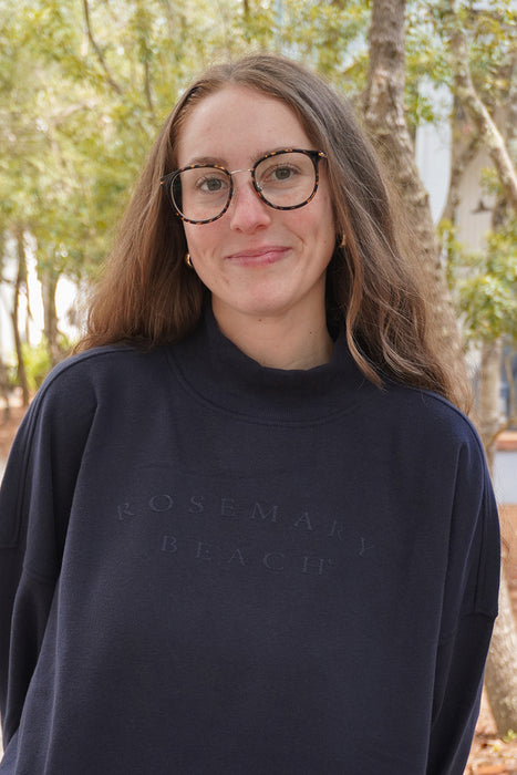 Navy Rosemary Beach® Diana Mock Turtleneck