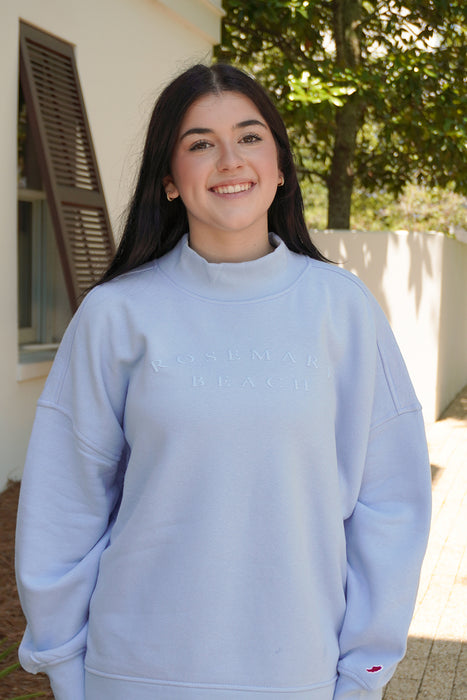 Cashmere Blue Rosemary Beach® Diana Mock Turtleneck