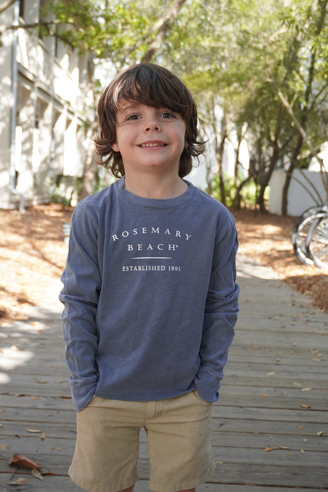 Indigo Longsleeve Kids Rosemary Beach® Tee