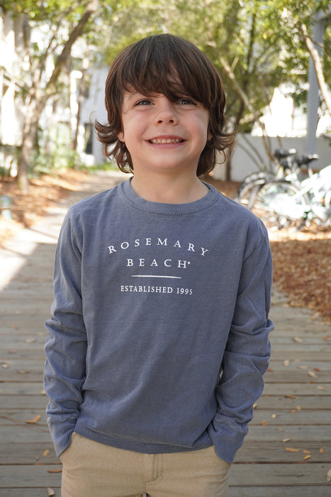 Indigo Longsleeve Kids Rosemary Beach® Tee