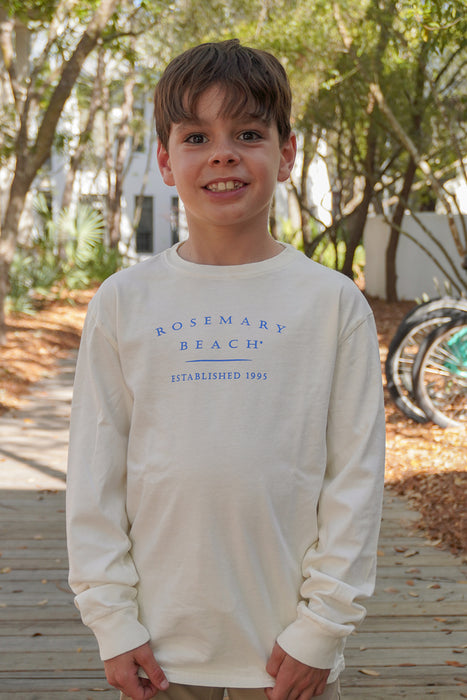 Ivory Longsleeve Kids Rosemary Beach® Tee