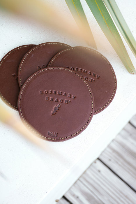 Leather Rosemary Beach® Coaster