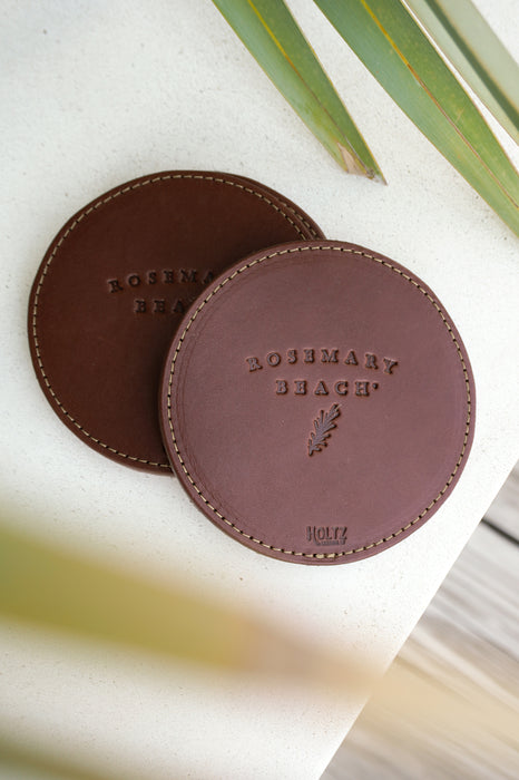 Leather Rosemary Beach® Coaster