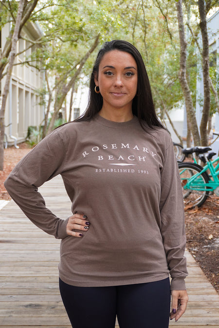 Espresso Rosemary Beach LongSleeve Tee Close Up