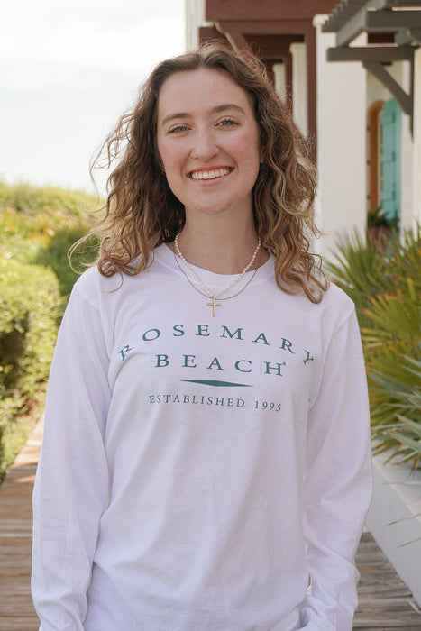 White Longsleeve Unisex Rosemary Beach® Tee