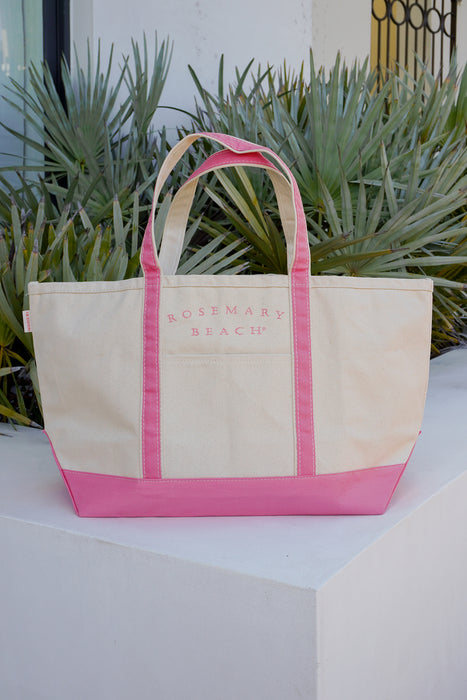 Coral Rosemary Beach® Canvas Boat Tote