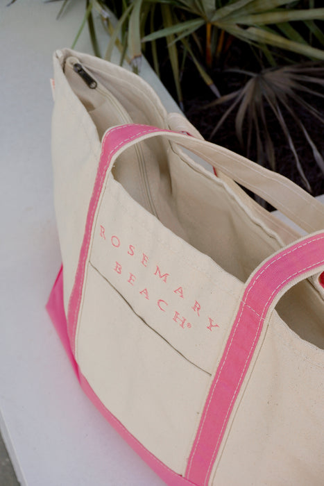 Coral Rosemary Beach® Canvas Boat Tote