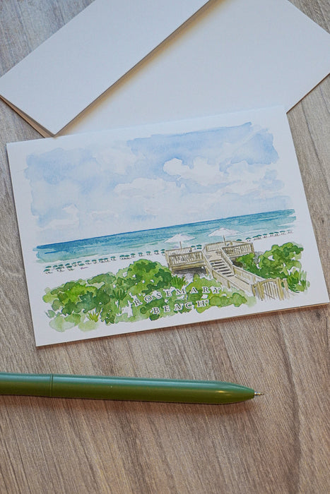 Beach View Rosemary Beach® Note Card w/Envelope