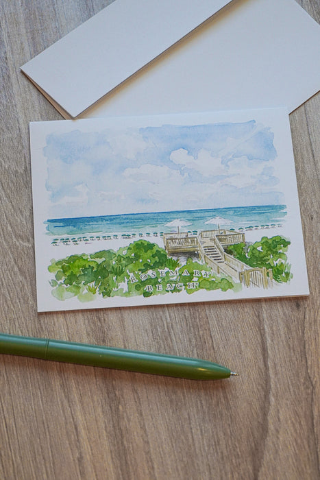 Beach View Rosemary Beach® Note Card w/Envelope