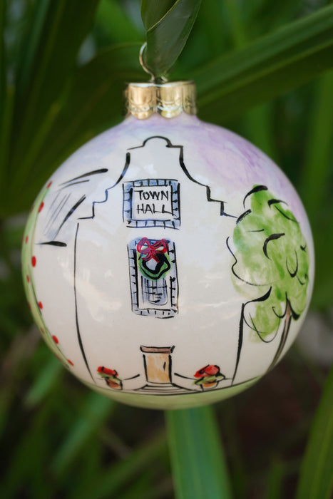 Christmas Town Hall Rosemary Beach® Ornament 2026