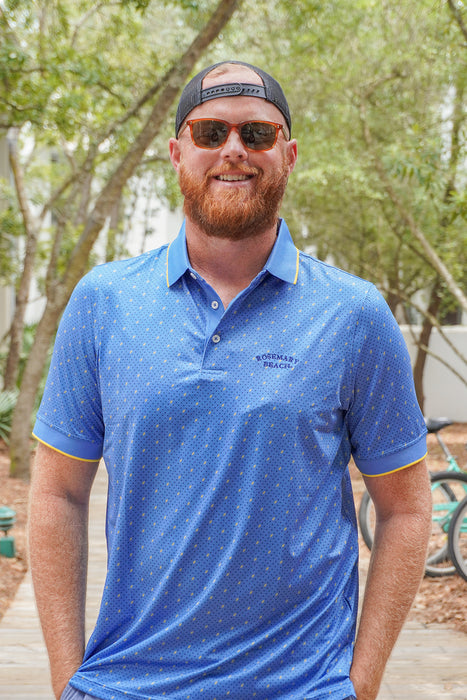 Regatta Blue and Amber Men's Rosemary Beach® Polo