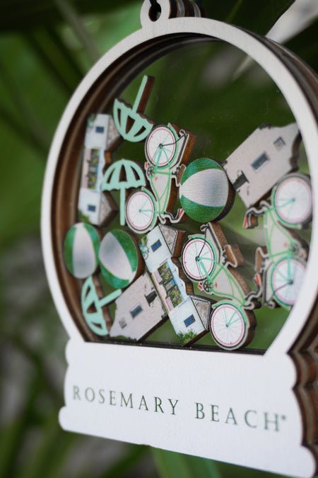 Rosemary Beach Snowglobe Ornament Detail view