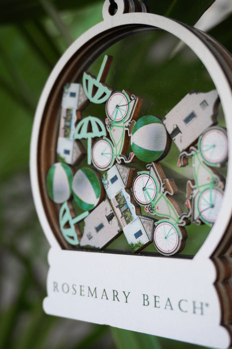 Rosemary Beach Snowglobe Ornament Detail view