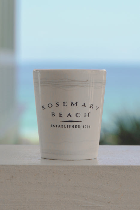 White Marbled Rosemary Beach® Shot Glass Alt View