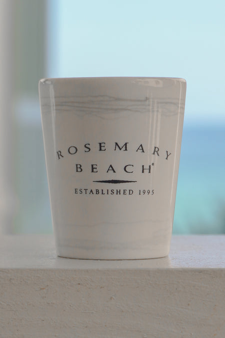 White Marbled Rosemary Beach® Shot Glass