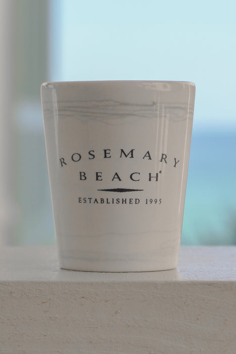 White Marbled Rosemary Beach® Shot Glass