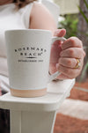 White Speckled Rosemary Beach® Stoneware Mug Close up