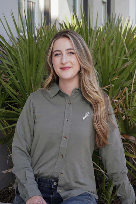 Safari Green Rosemary Beach® Sprig Button-Up