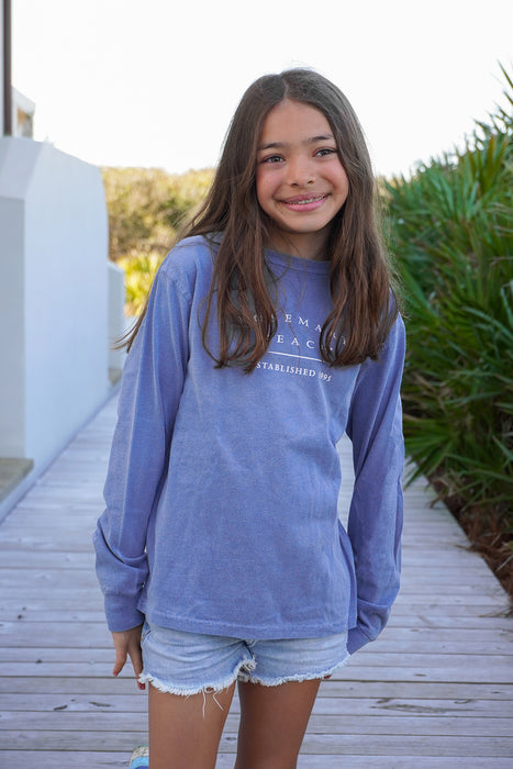 Pacific Blue Longsleeve Kids Rosemary Beach® Tee