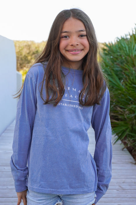 Pacific Blue Longsleeve Kids Rosemary Beach® Tee