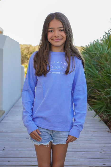 Periwinkle Longsleeve Kids Rosemary Beach® Tee