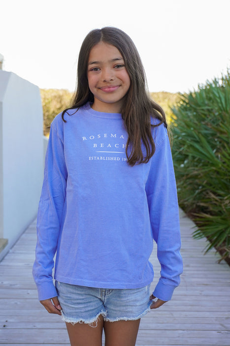 Periwinkle Longsleeve Kids Rosemary Beach® Tee