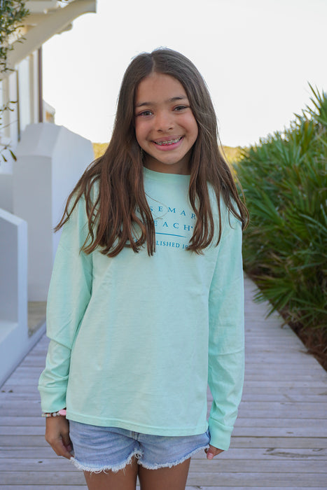 Mint Longsleeve Kids Rosemary Beach® Tee